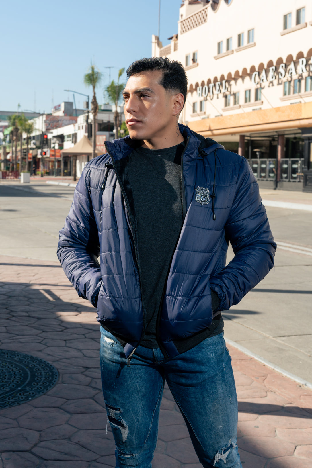 Cazadora Bomber Hombre Azul Chamarra Bomber Azul Marino Chaqueta