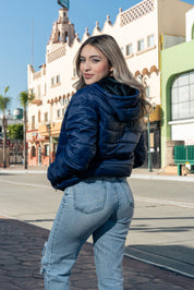 CHAMARRA BOMBER - AZUL MARINO