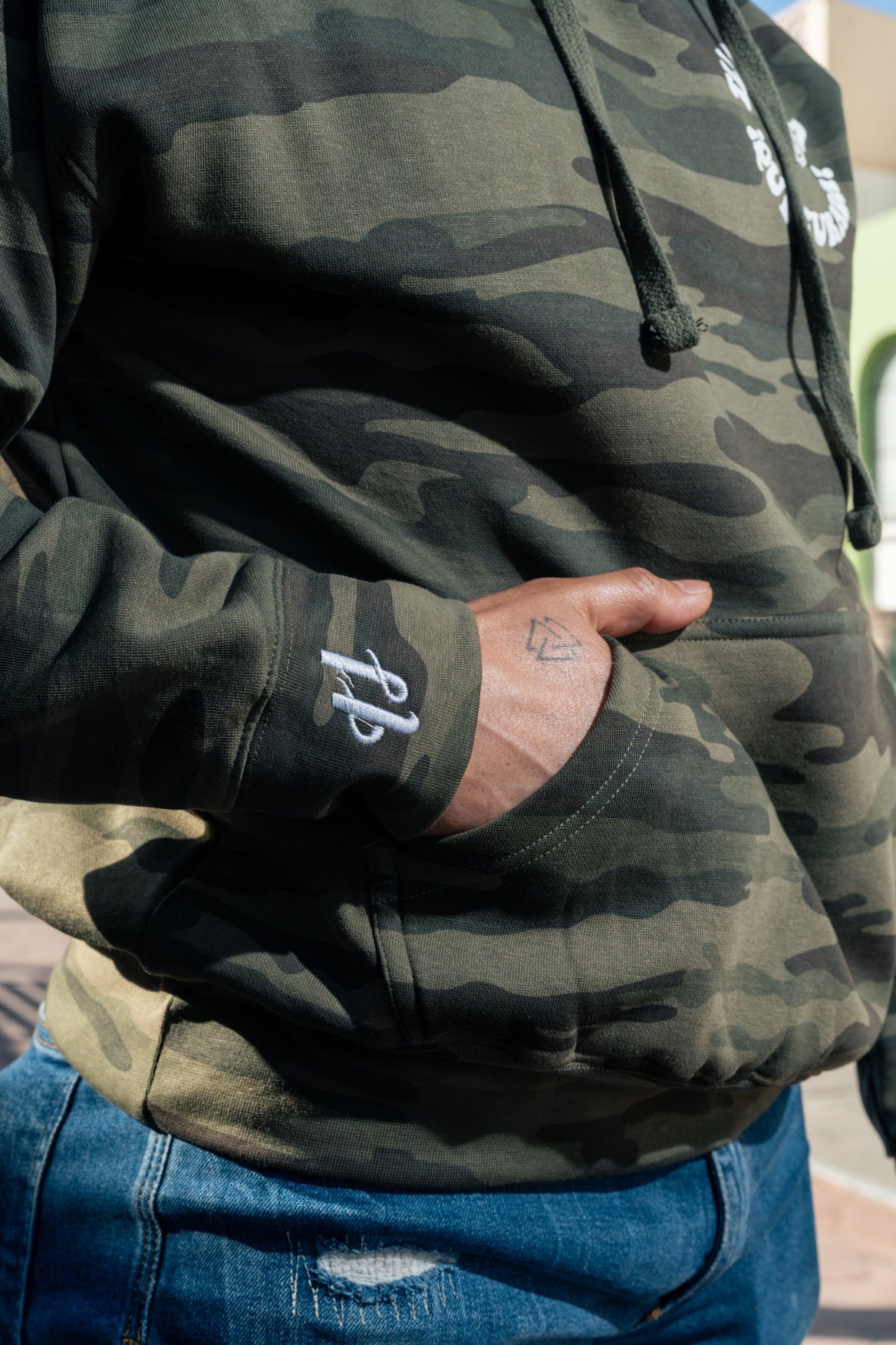 SUDADERA CAMUFLAJE - VERDE