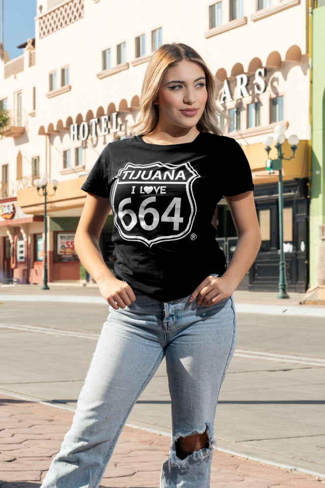 PLAYERA MUJER TIJUANA 664 - NEGRO