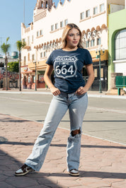 PLAYERA MUJER TIJUANA 664 - AZUL MARINO