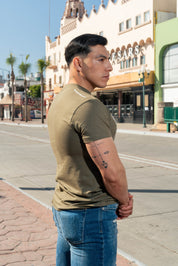 PLAYERA HOMBRE TIJUANA 664 - VERDE MILITAR