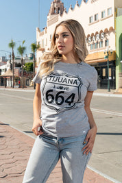 PLAYERA MUJER TIJUANA 664 - GRIS