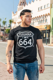 PLAYERA HOMBRE TIJUANA 664 - NEGRO