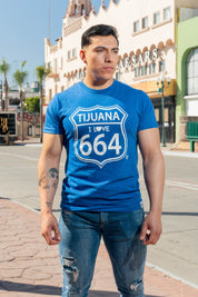 PLAYERA HOMBRE TIJUANA 664 - AZUL REY