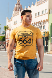 PLAYERA HOMBRE TIJUANA 664 - MOSTAZA