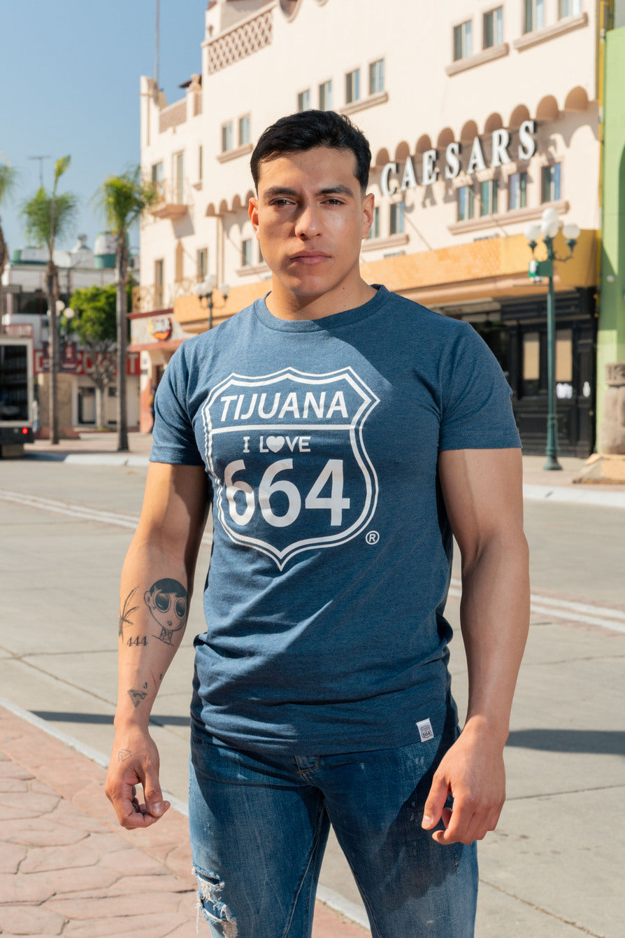 PLAYERA HOMBRE TIJUANA 664 - AZUL
