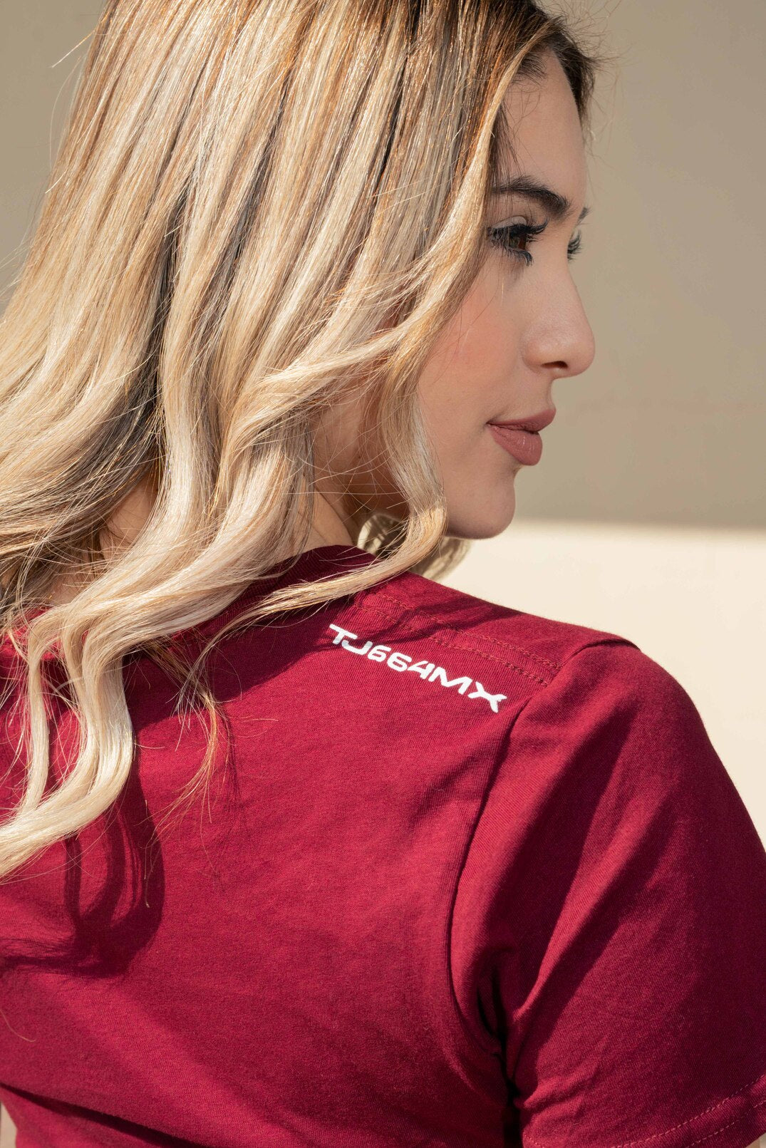 PLAYERA MUJER CARDIO - GUINDA