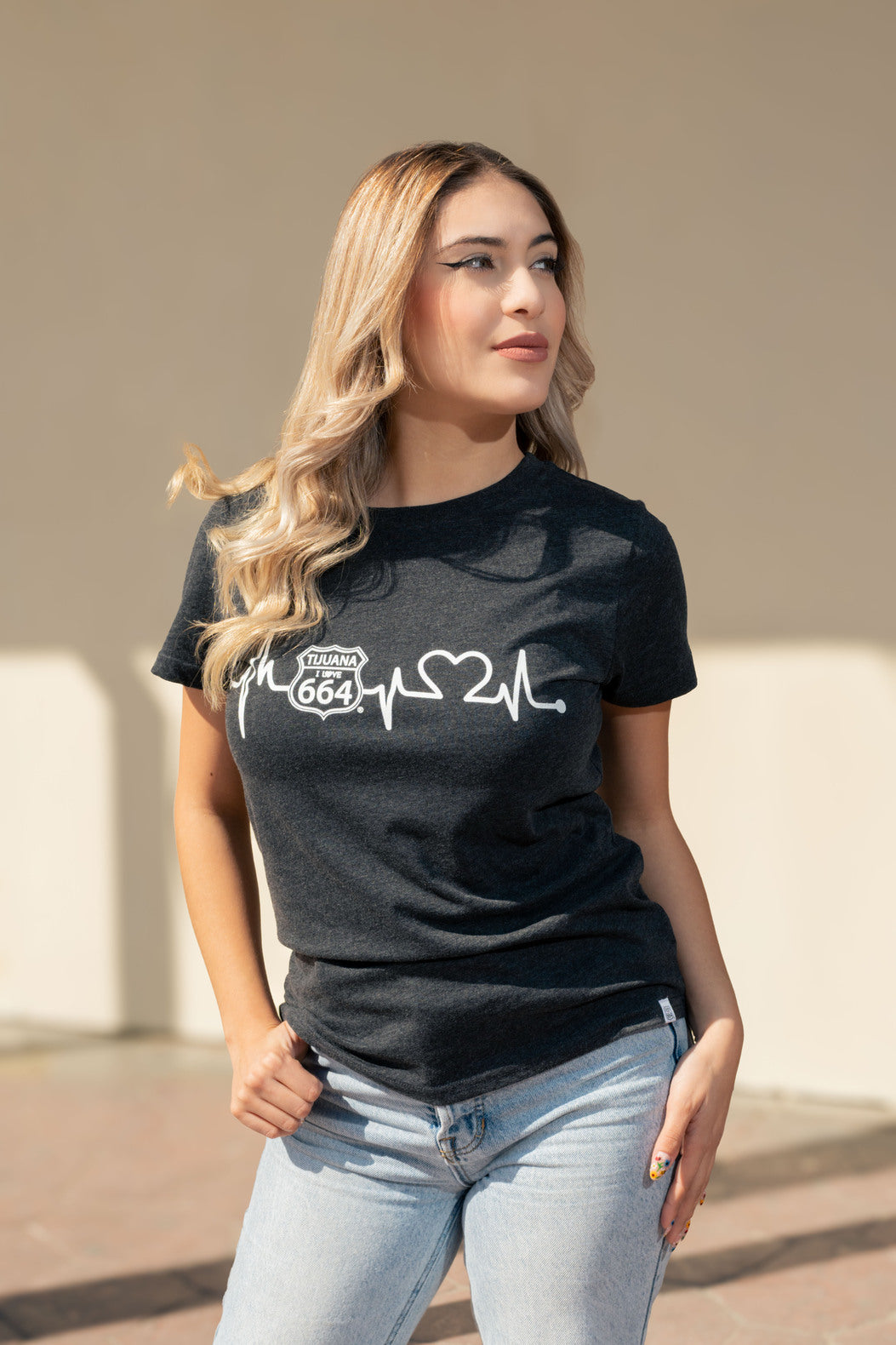 PLAYERA MUJER CARDIO - GRIS