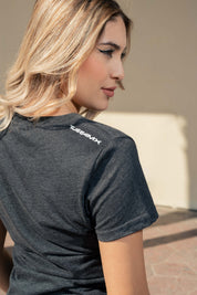 PLAYERA MUJER CARDIO - GRIS