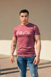 PLAYERA HOMBRE CARDIO - GUINDA