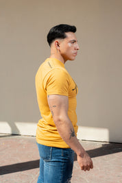 PLAYERA HOMBRE CARDIO - MOSTAZA