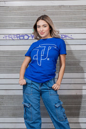 PLAYERA MUJER TJ - AZUL REY