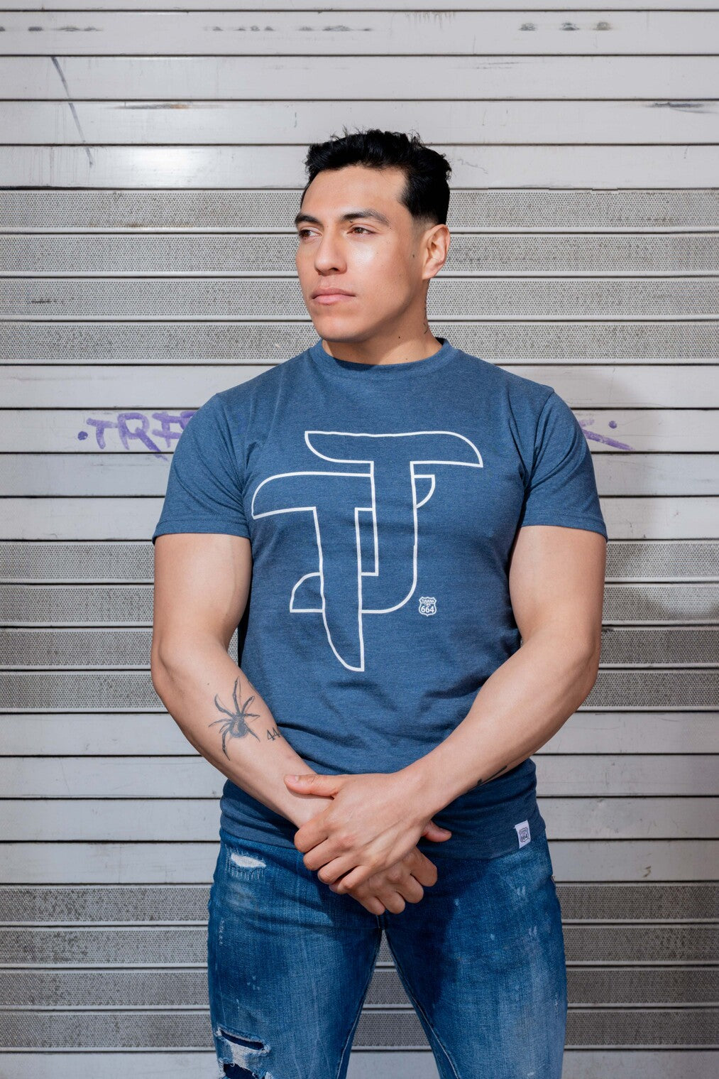 PLAYERA HOMBRE - TJ AZUL