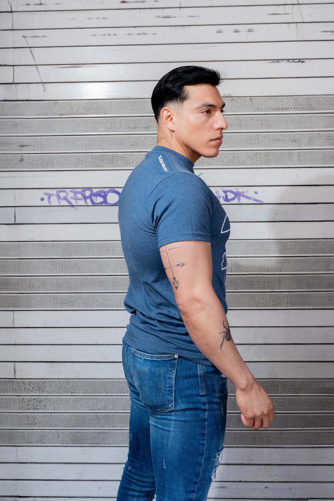 PLAYERA HOMBRE - TJ AZUL