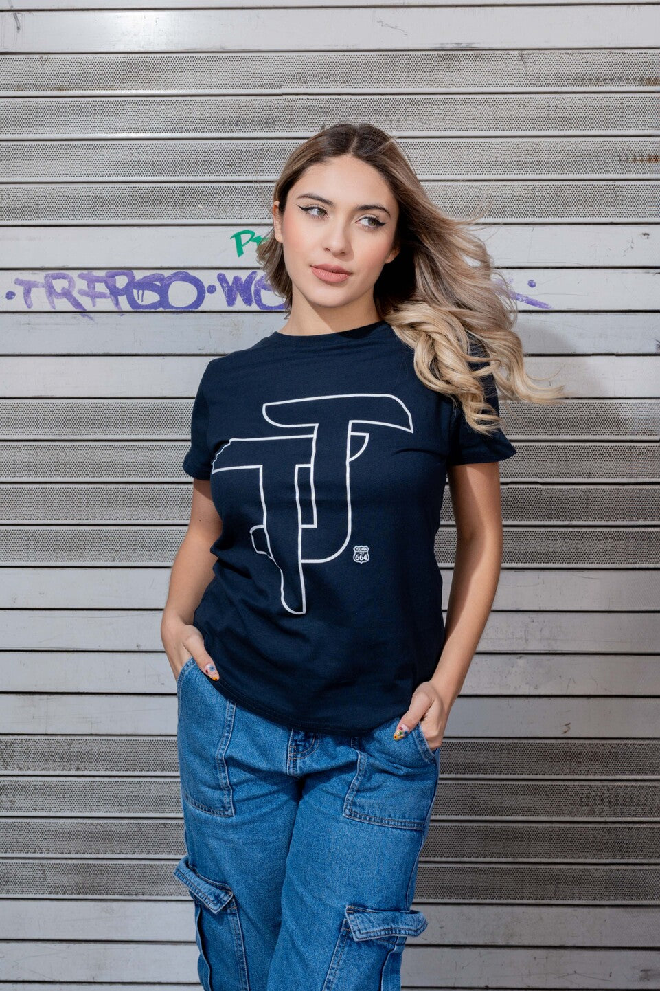 PLAYERA MUJER TJ - AZUL MARINO