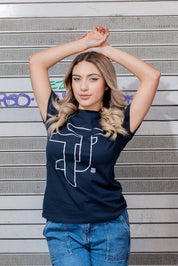 PLAYERA MUJER TJ - AZUL MARINO