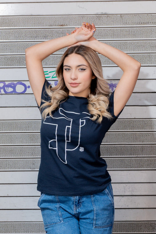 PLAYERA MUJER TJ - AZUL MARINO