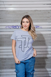 PLAYERA MUJER TJ - GRIS