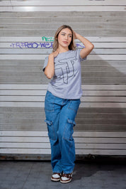 PLAYERA MUJER TJ - GRIS