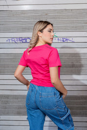 PLAYERA MUJER TJ - ROSA