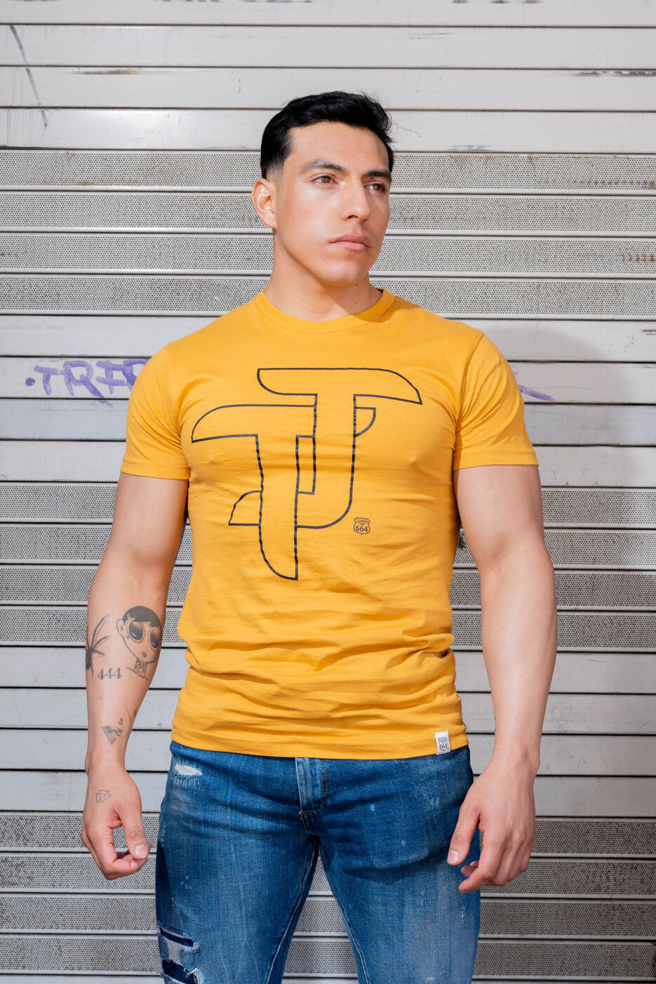 PLAYERA HOMBRE TJ - MOSTAZA