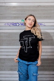 PLAYERA MUJER TJ - NEGRO