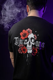 PLAYERA CALAVERA FLORES