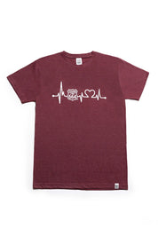 PLAYERA HOMBRE CARDIO - GUINDA