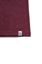 PLAYERA HOMBRE TJ - GUINDA JASPIADO