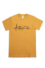 PLAYERA HOMBRE CARDIO - MOSTAZA