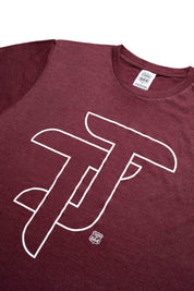 PLAYERA HOMBRE TJ - GUINDA JASPIADO