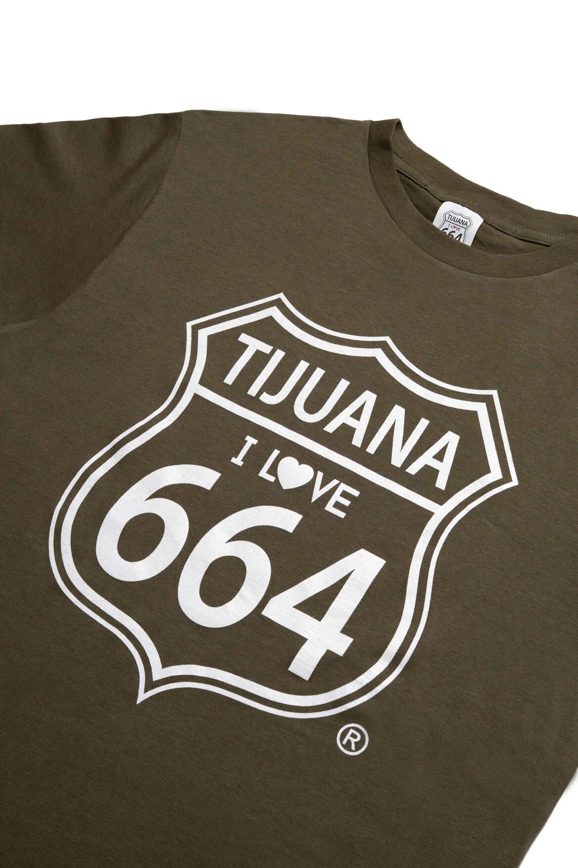 PLAYERA HOMBRE TIJUANA 664 - VERDE MILITAR