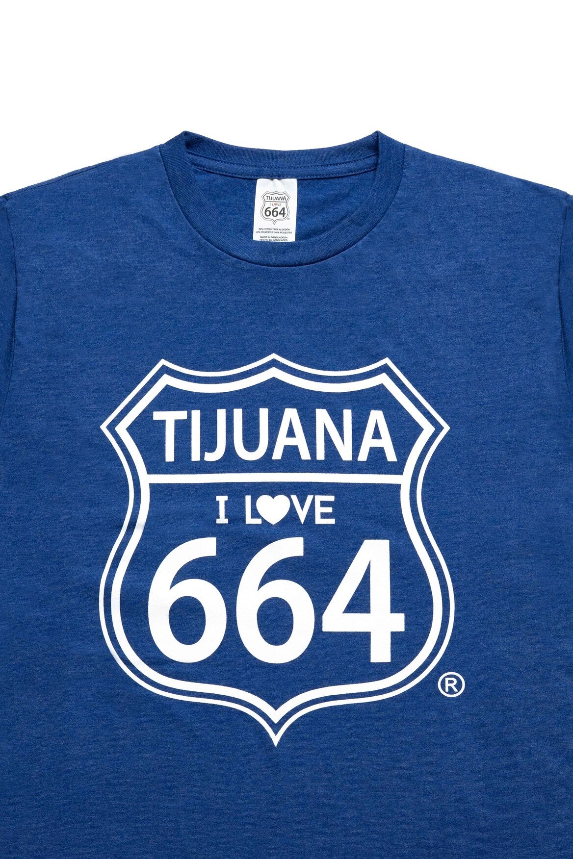 PLAYERA HOMBRE TIJUANA 664 - AZUL REY