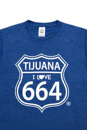 PLAYERA HOMBRE TIJUANA 664 - AZUL REY