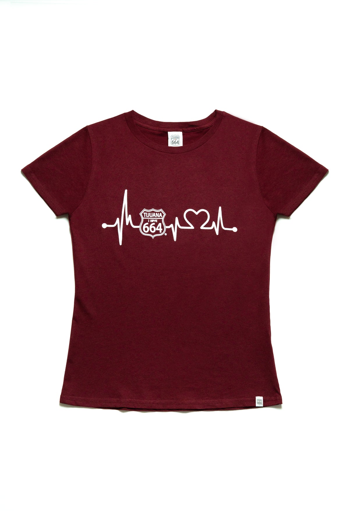 PLAYERA MUJER CARDIO - GUINDA