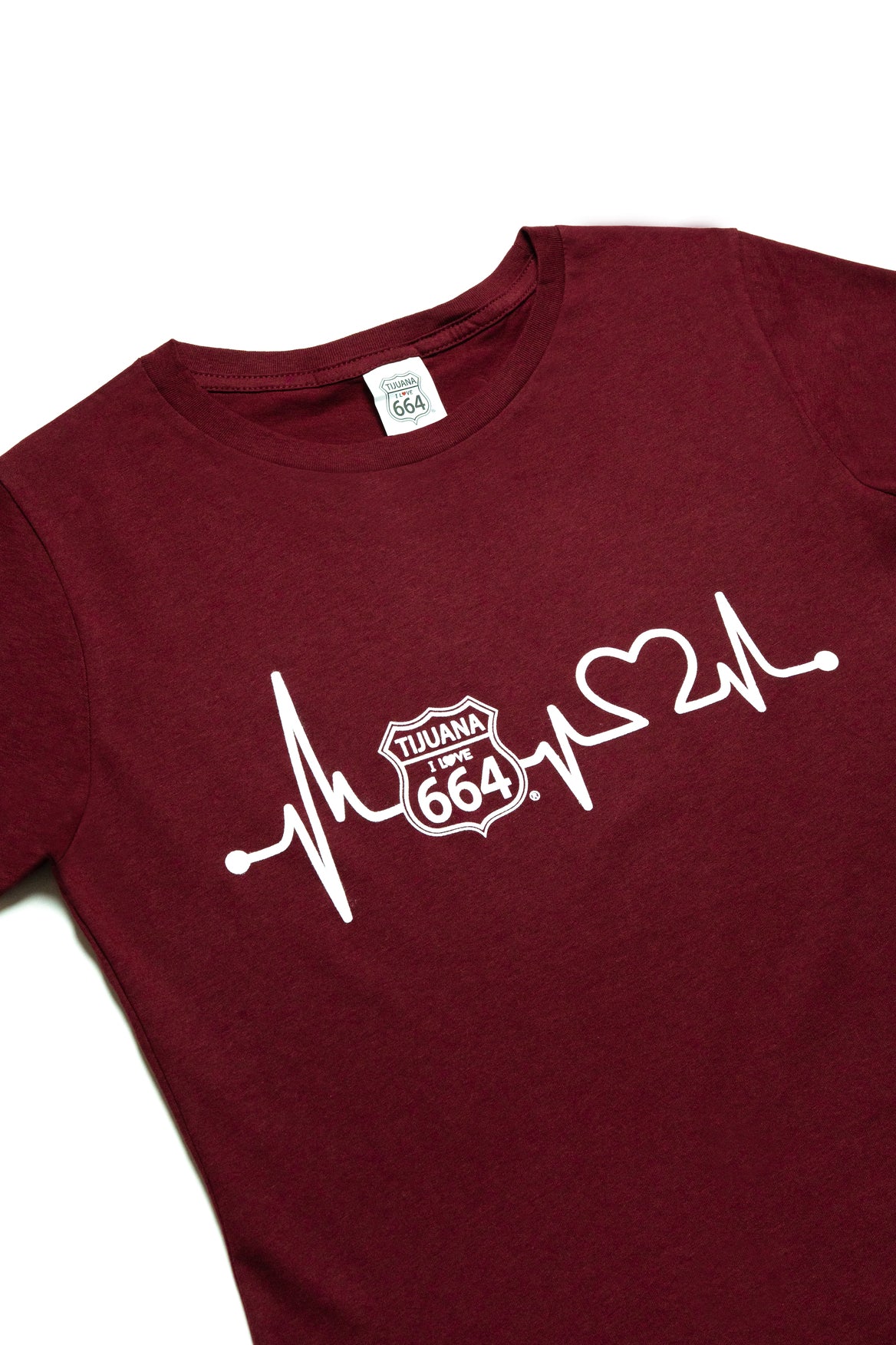 PLAYERA MUJER CARDIO - GUINDA