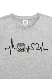 PLAYERA MUJER CARDIO - GRIS