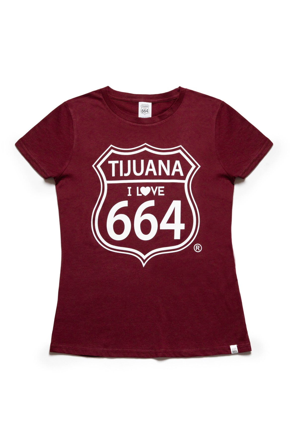 PLAYERA MUJER TIJUANA 664 - GUINDA