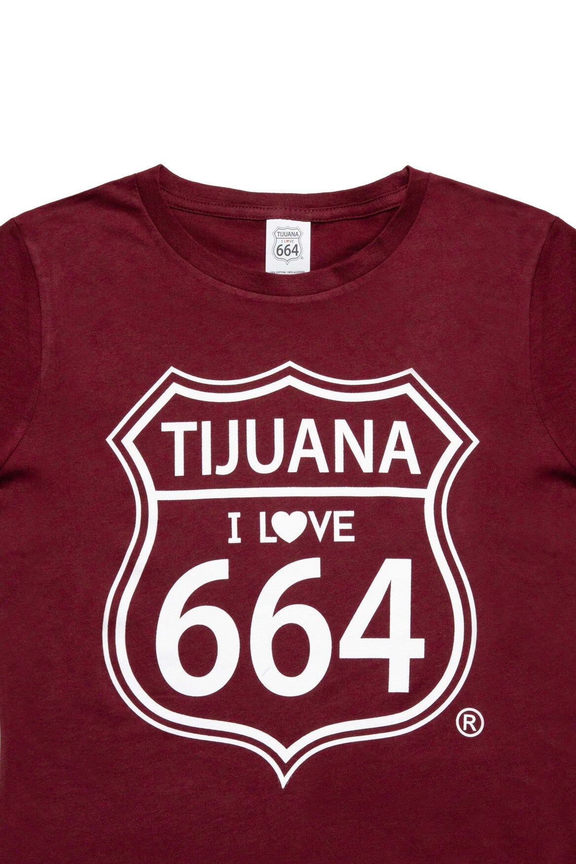 PLAYERA MUJER TIJUANA 664 - GUINDA
