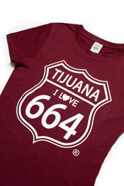 PLAYERA MUJER TIJUANA 664 - GUINDA