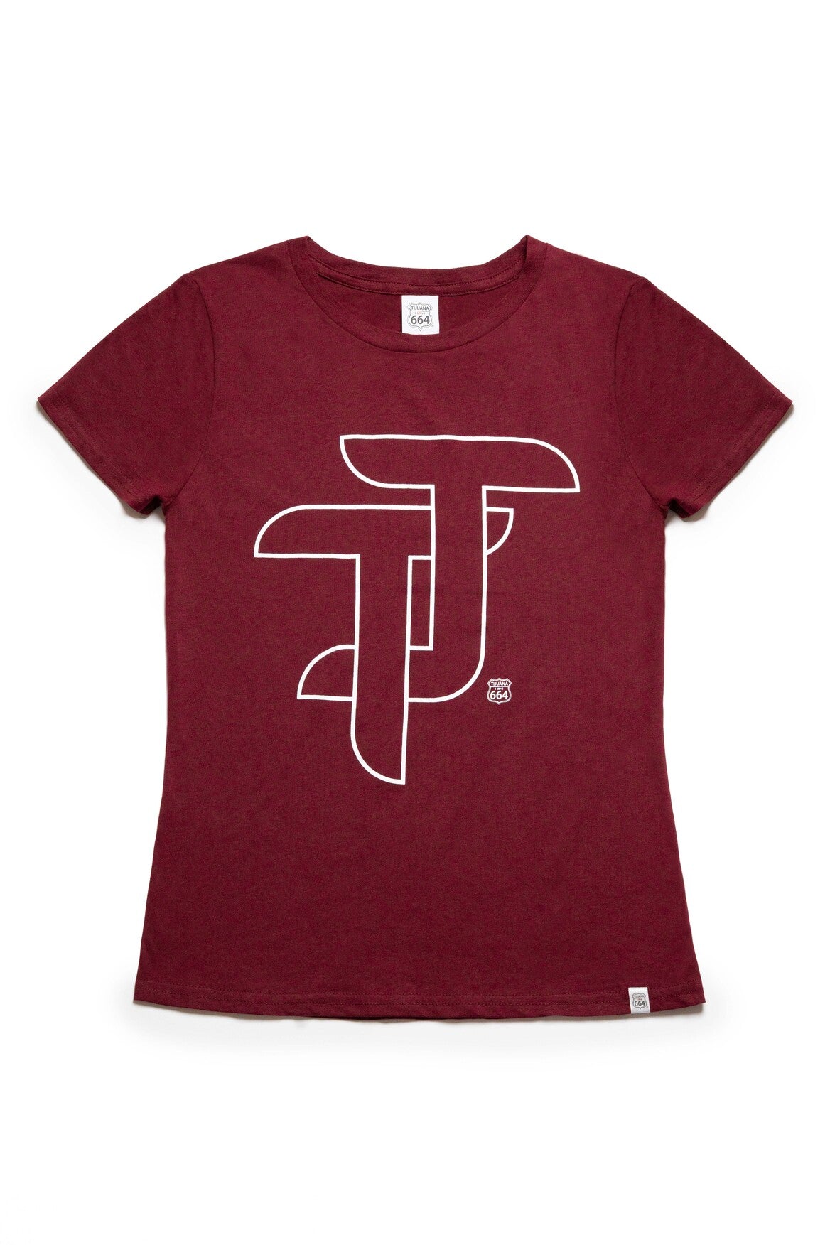 PLAYERA MUJER TJ - GUINDA