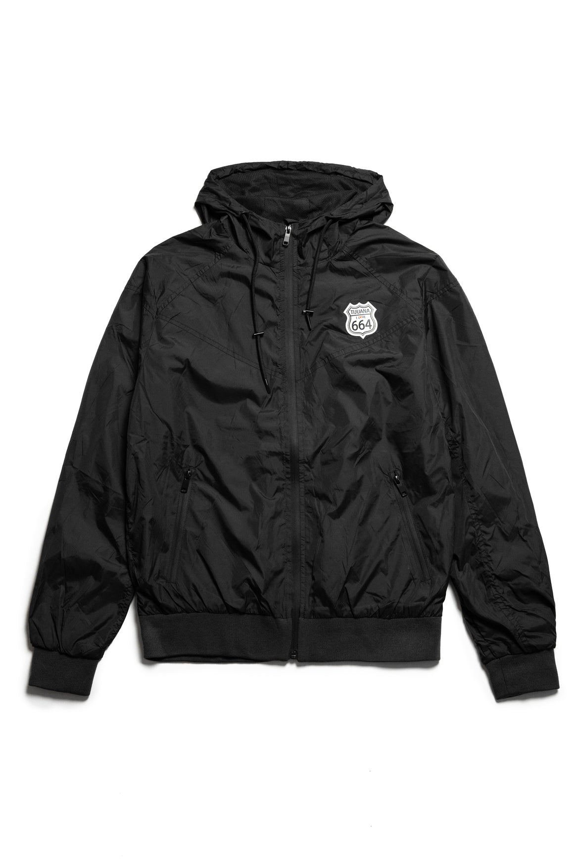 CHAMARRA ROMPEVIENTOS 664 NEGRO – I Love 664 Tijuana